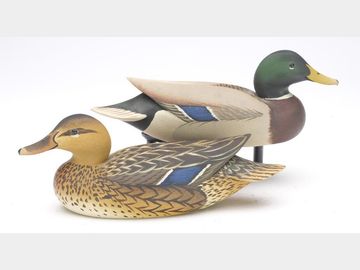 Miniature pair of mallards, Oliver Lawson, Crisfield, Maryland.
