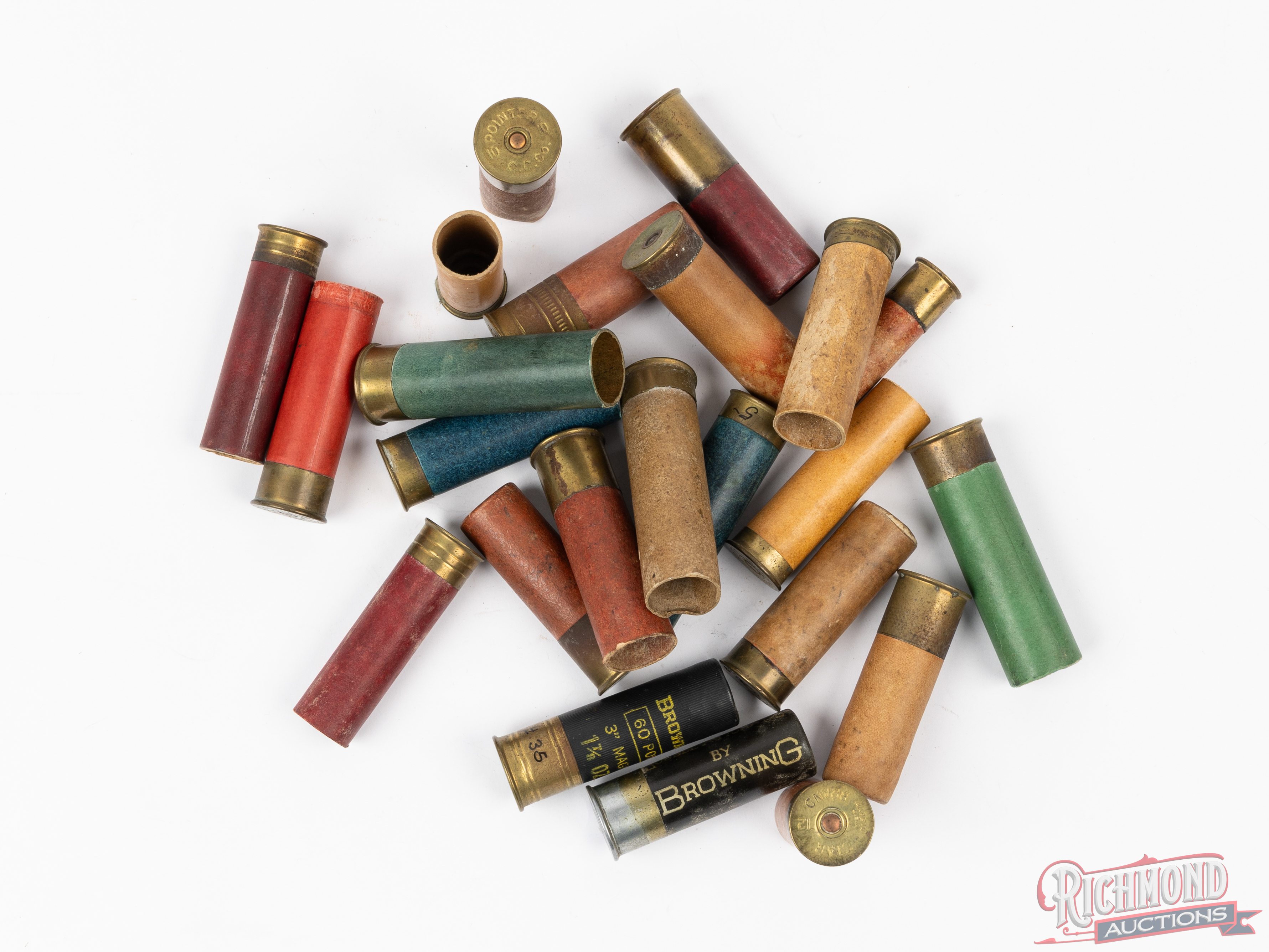23 Assorted Collector Paper Shotshells In 10, 12, And 28 Gauge ...