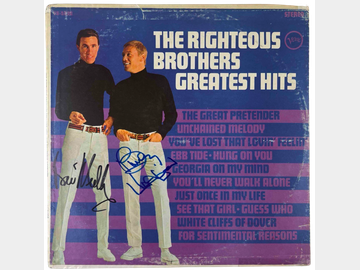 Righteous Brothers In-Person Signed "Greatest Hits" Album (2 Sigs) (Beckett/BAS Authentication)