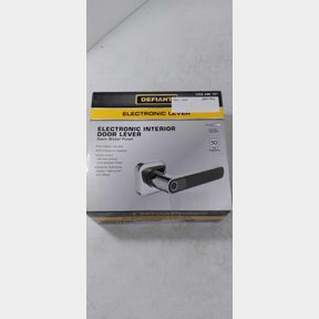 Defiant Satin Nickel Electronic Lever Door Lock with Biometric Fingerprint Deadbolt