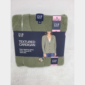 Gap Ladies Textured Cardigan - Four Leaf Clover - Small