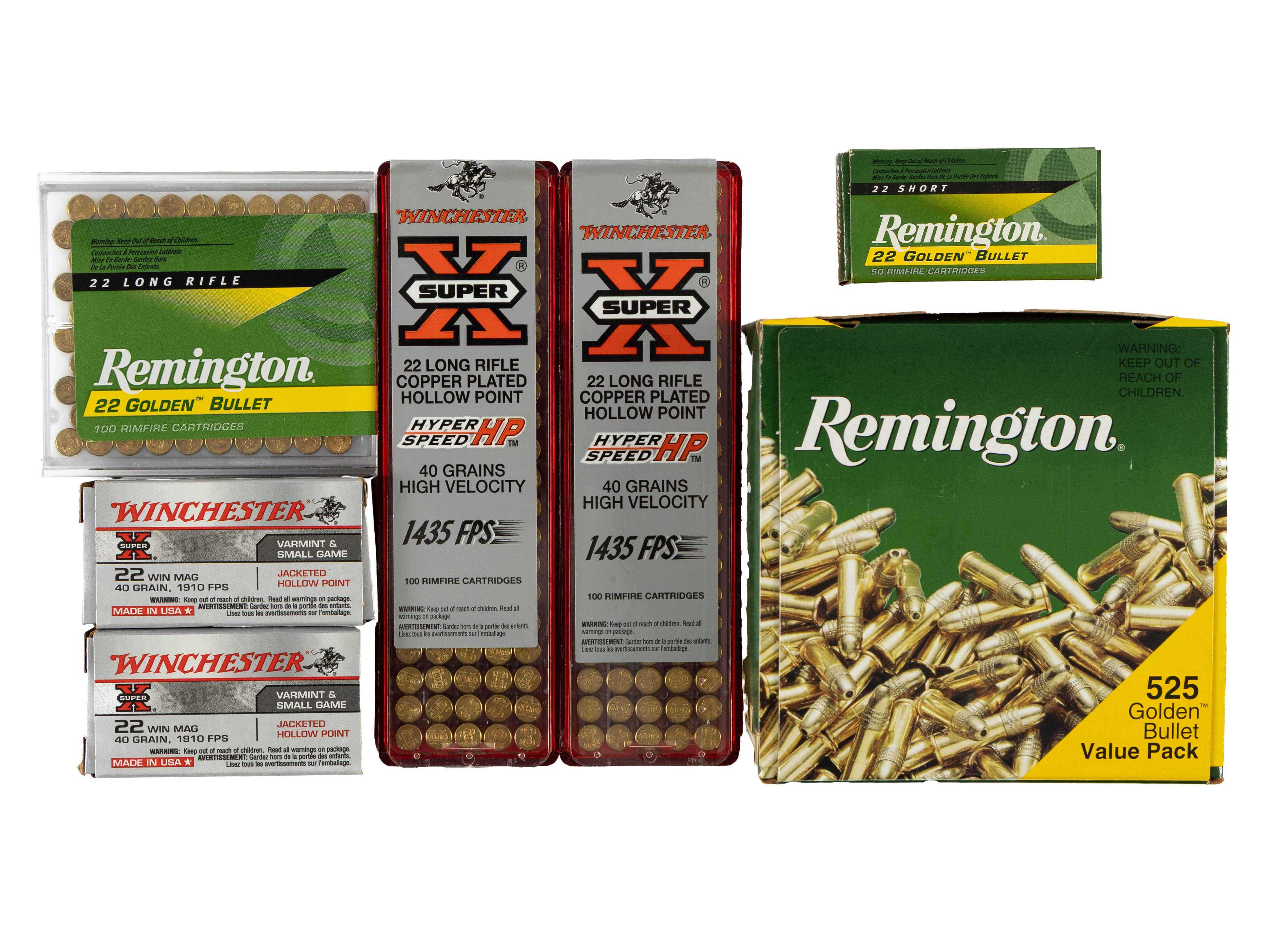 975 Rounds Of Remington And Winchester 22 Rimfire Ammunition | Richmond ...