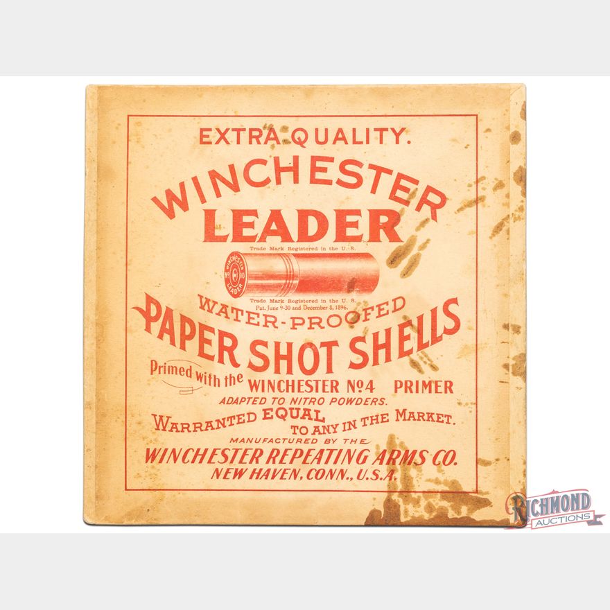 Master 100 Shells Full 100 Round Box Of Winchester Leader Water-Proofed Paper Shot Shells ...