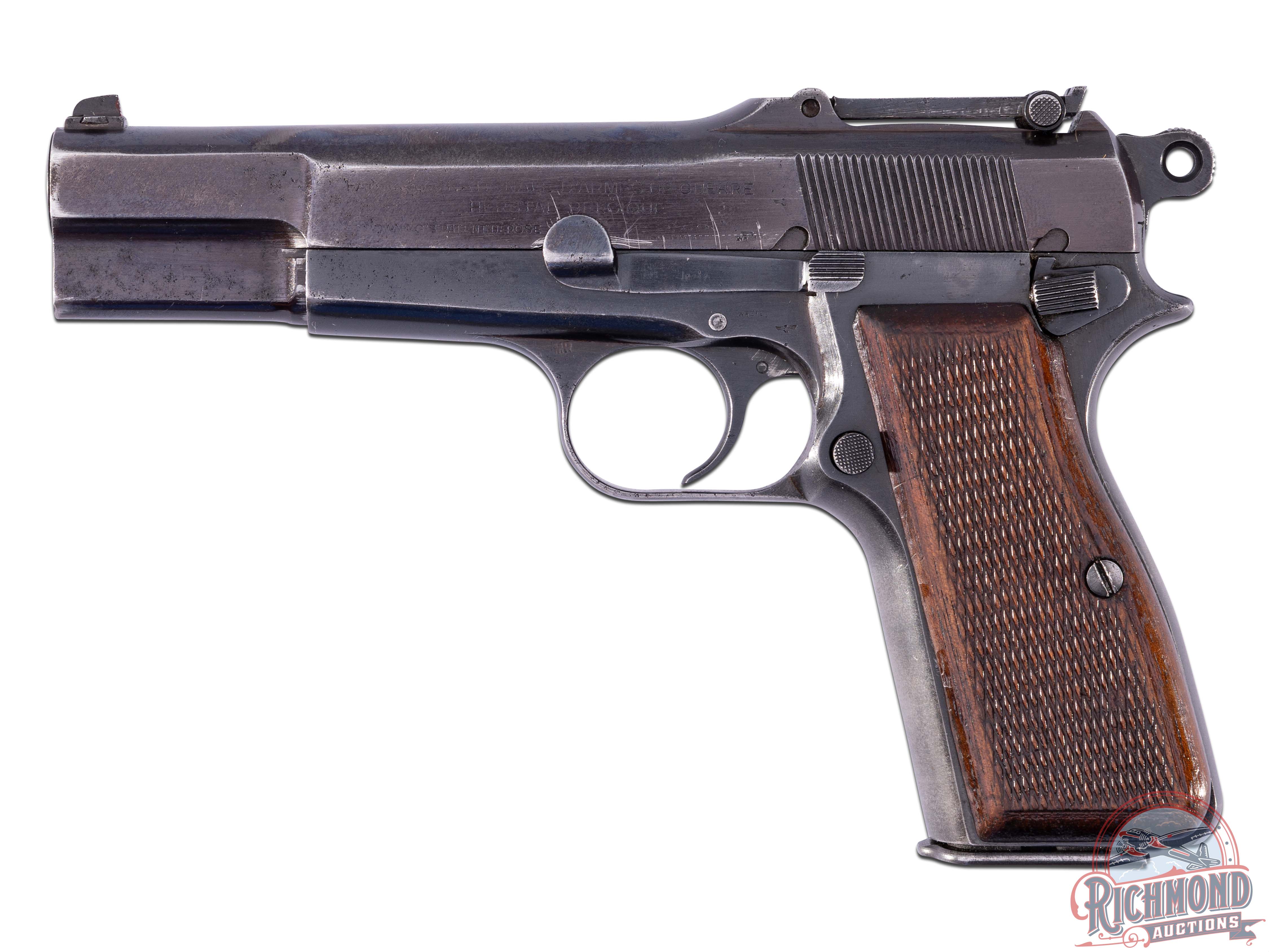 1941 WWII Nazi Stamped WaA140 FN Browning Hi Power 9mm Semi-Auto
