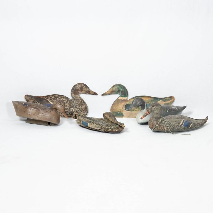 Six duck decoys