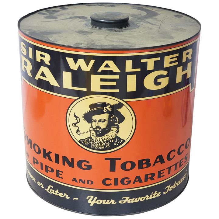 Sir Walter Raleigh Smoking Tobacco Metal Counter-Top Display