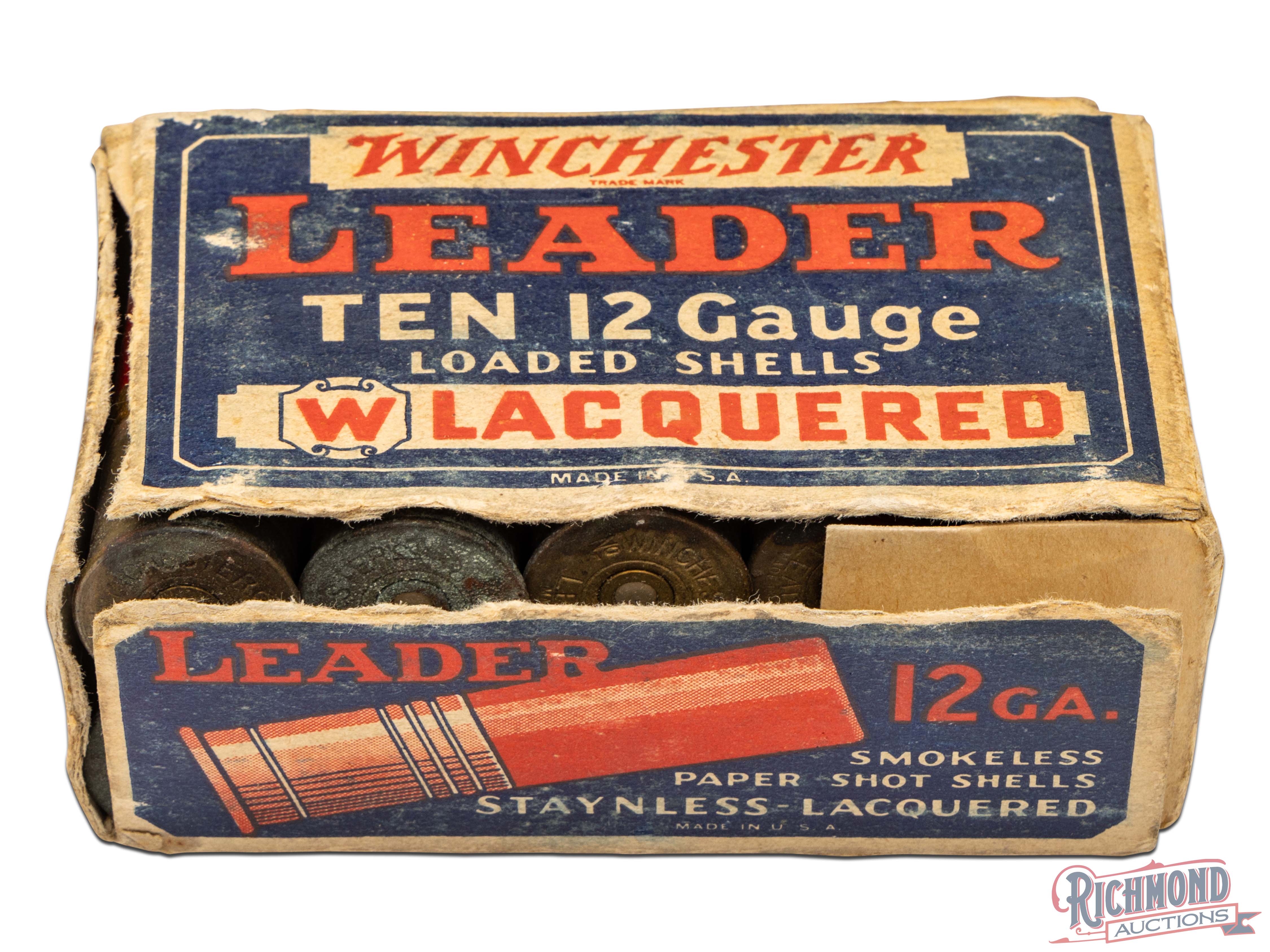 Factory Full 10 Round Original Box of Winchester 12 Gauge One Piece ...