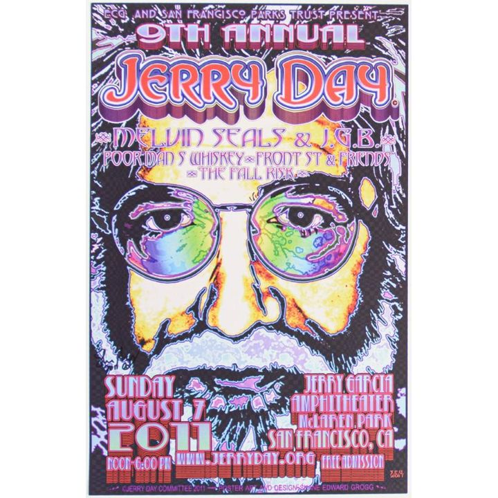 2011 The 9th Annual Jerry Day Melvin Seals JGB McLaren Park Poster Near Mint 87