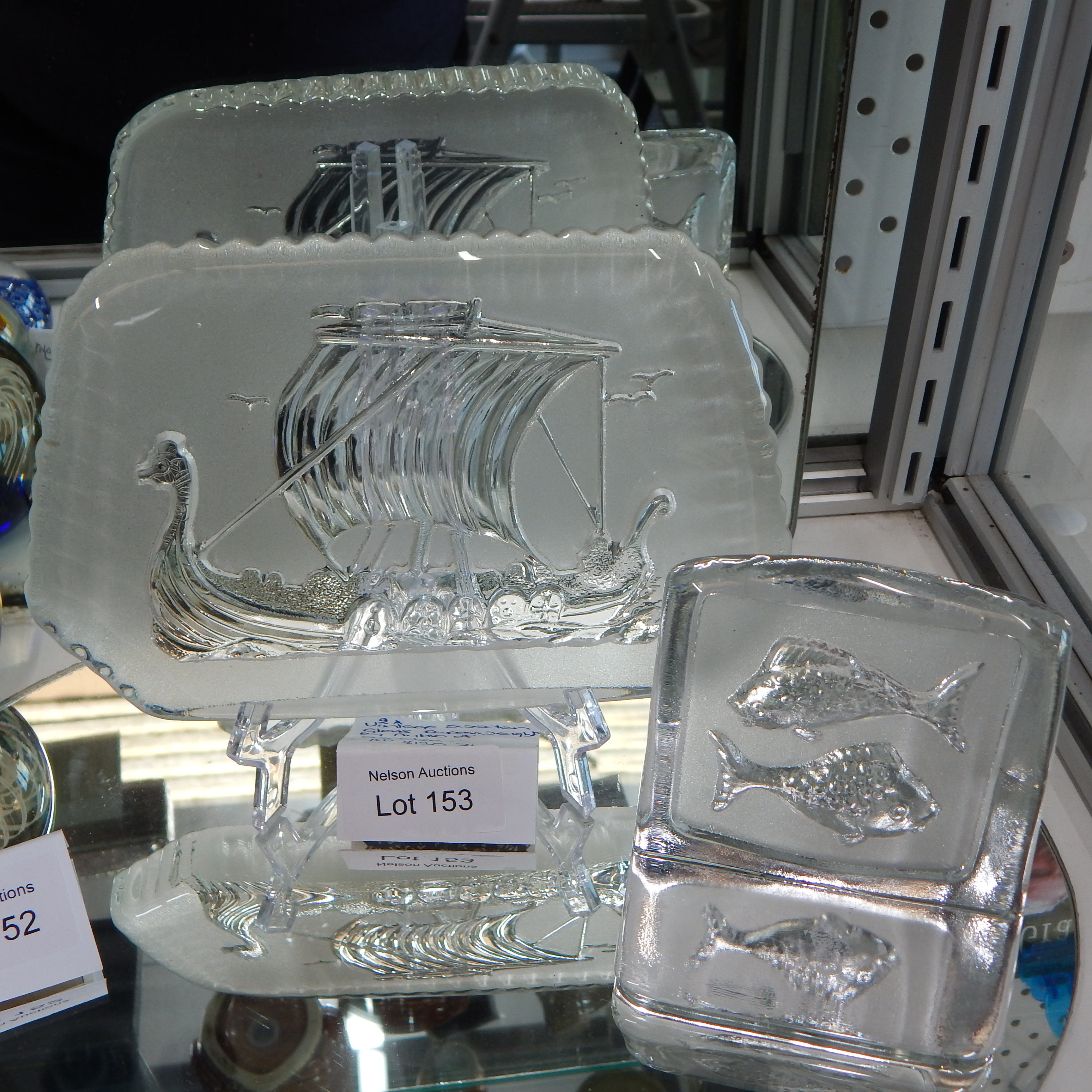 2 Vintage Swedish Glass Paperweights by Nybro RP $120 — sold at auction in New Zealand for $30