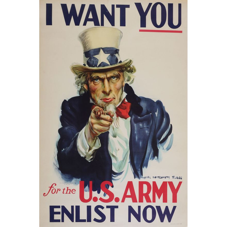 UNCLE SAM, James Montgomery Flagg, WWII Poster