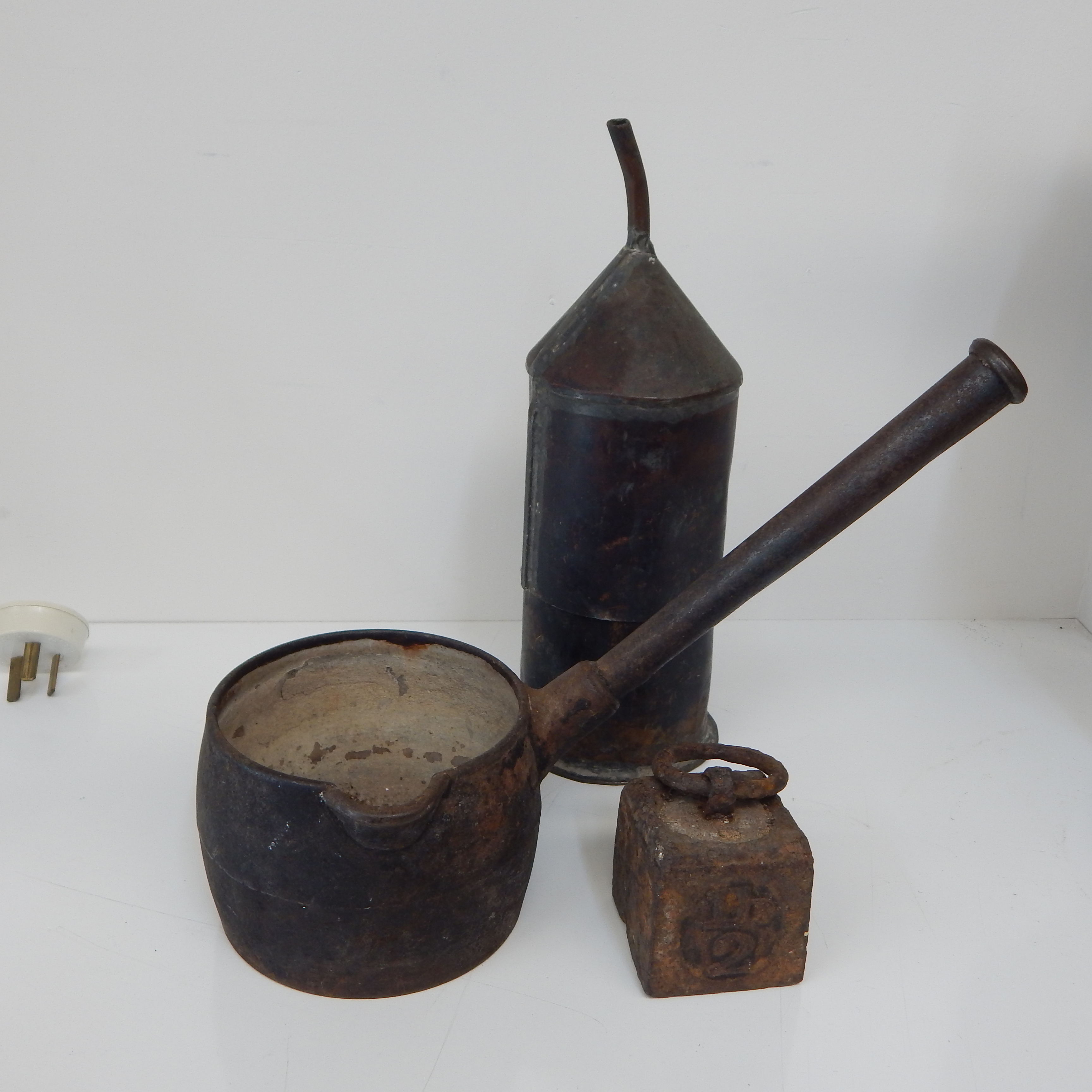 Trench Art Oil Container + Kenrick No 1 Smelter Pot etc — sold at auction in New Zealand for $30