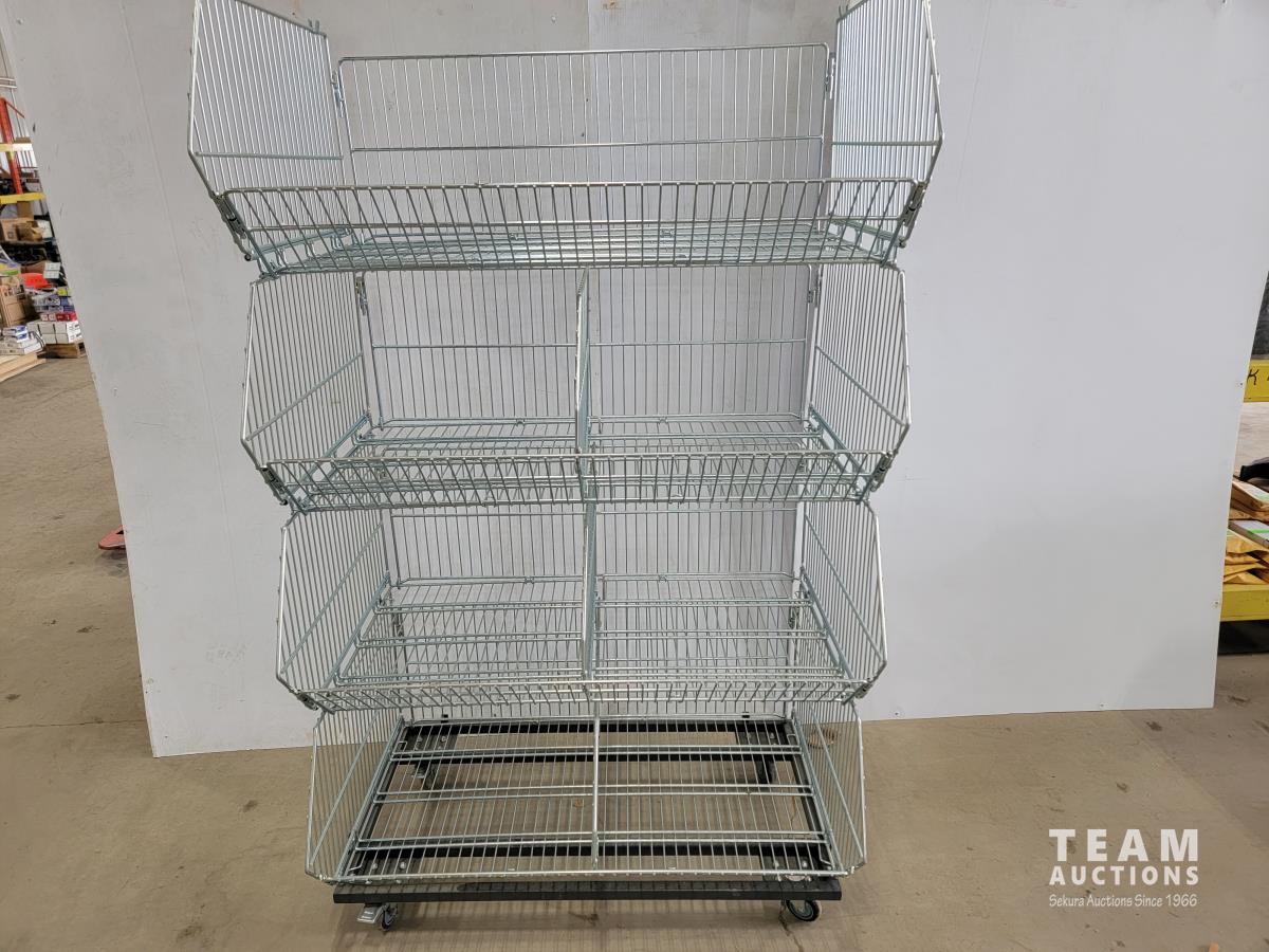 4 Tier Wire Racking On Wheels (Unused) [23GJ05001-085] | Team Auctions