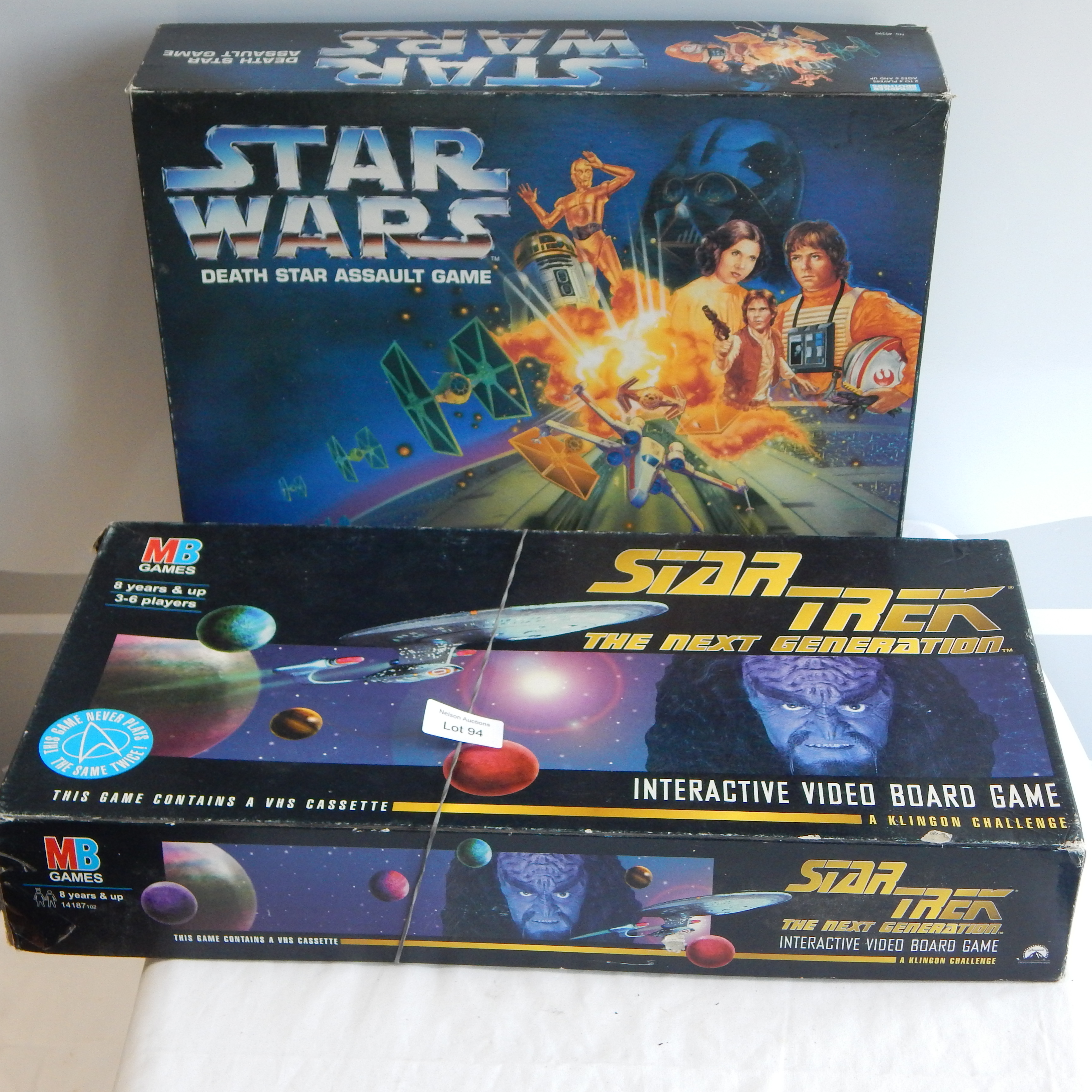2 Retro Board Games - Star Wars (1995)+ Star Trek (1993) — sold at auction in New Zealand for $20