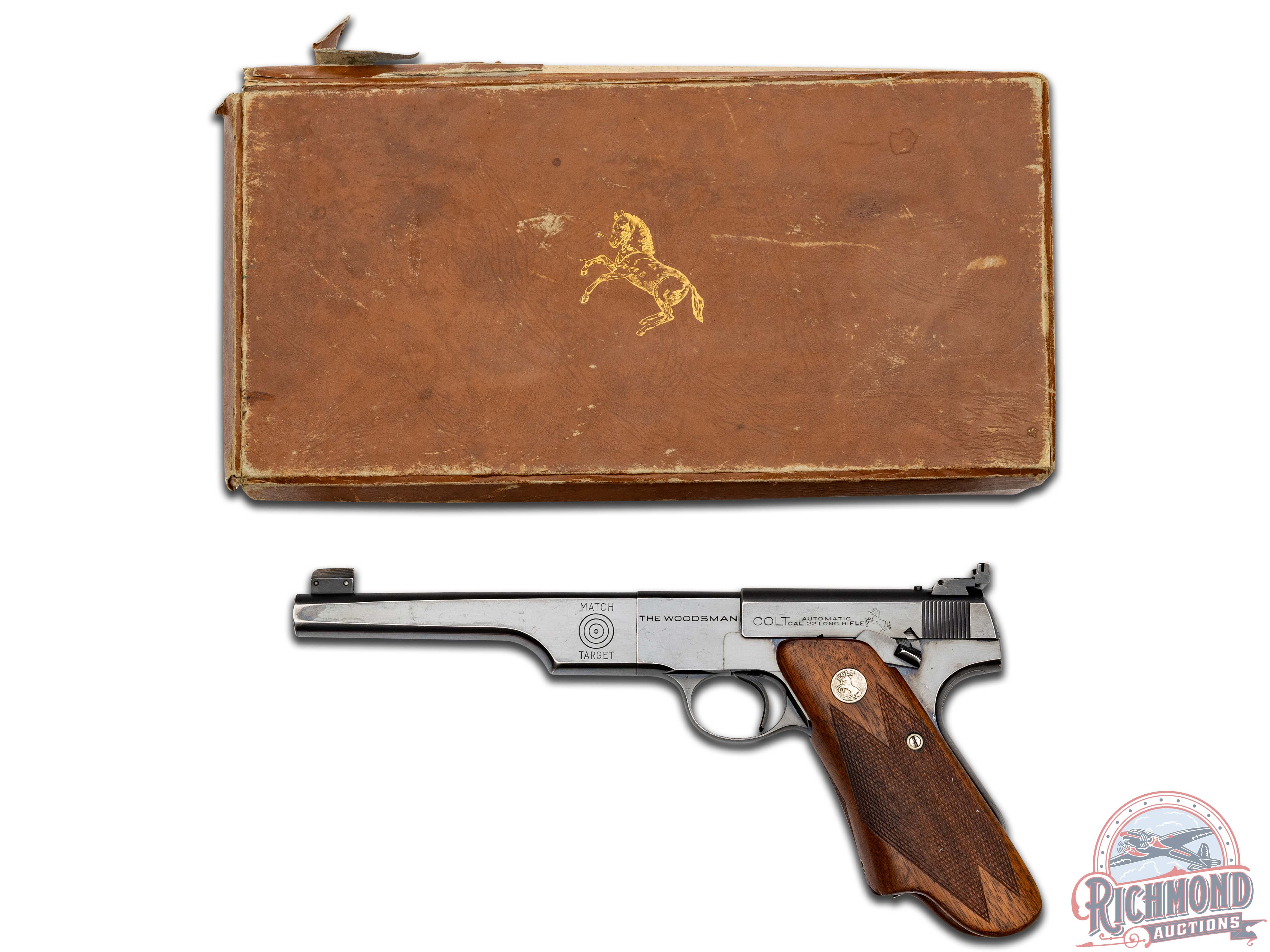 Pre-War 1938 Colt Woodsman Match Target Elephant Ear Grips .22 LR