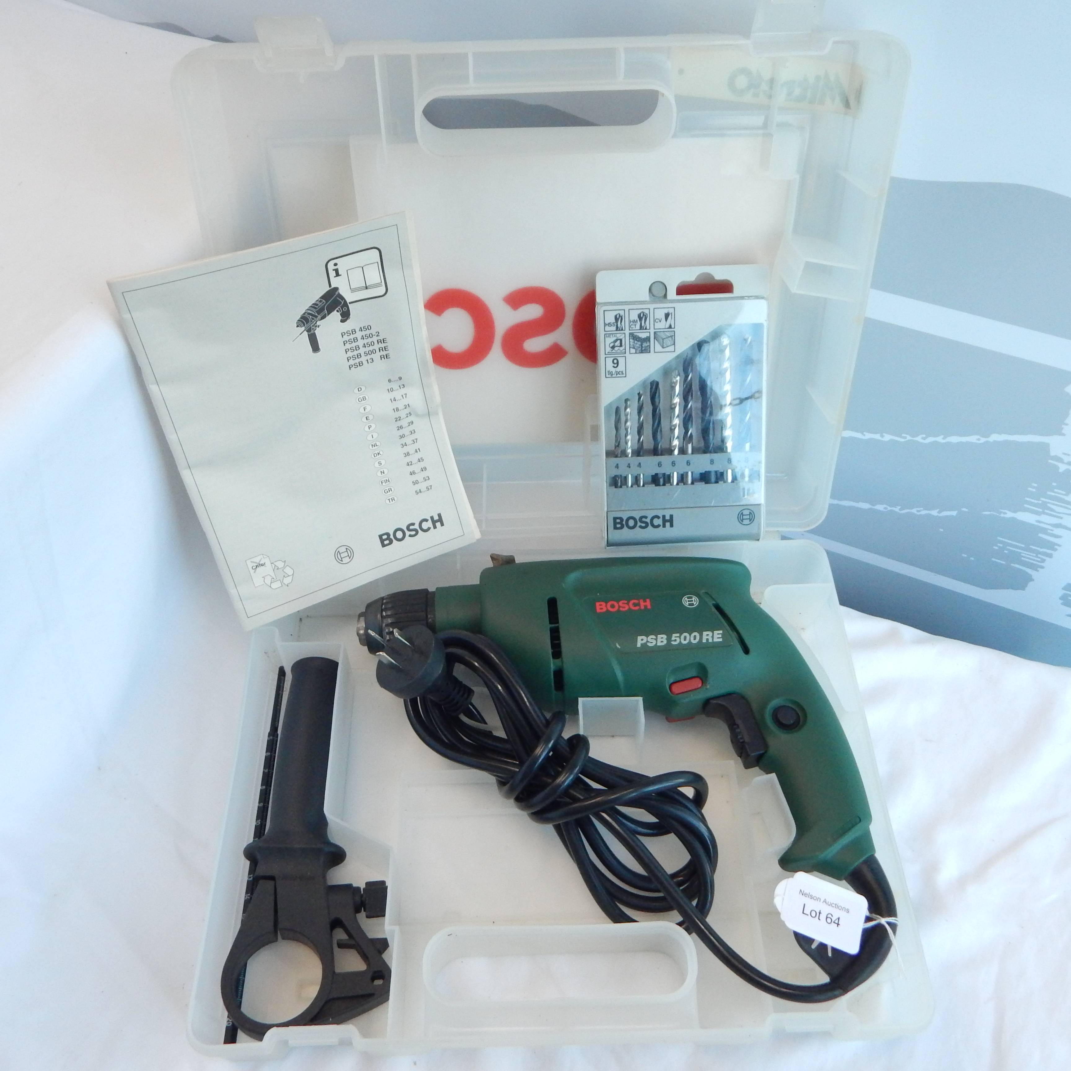 Bosch Impact Drill Accessories + Case RP $199 — sold at auction in New Zealand for $40