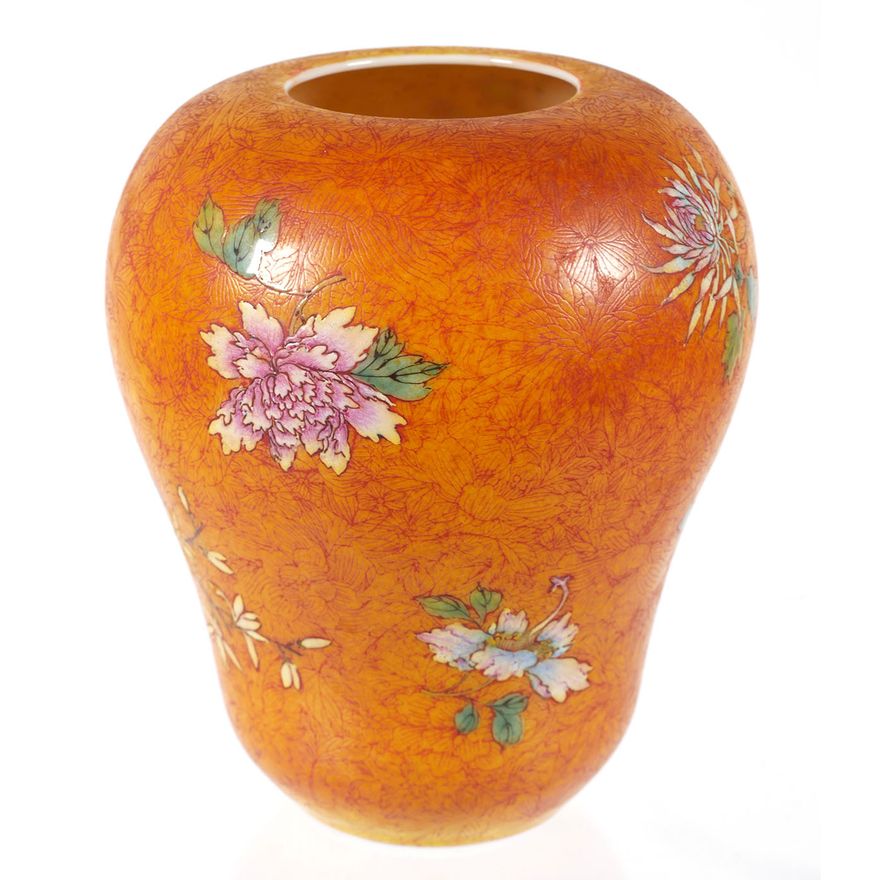 Antique Chinese Porcelain Floral Vase