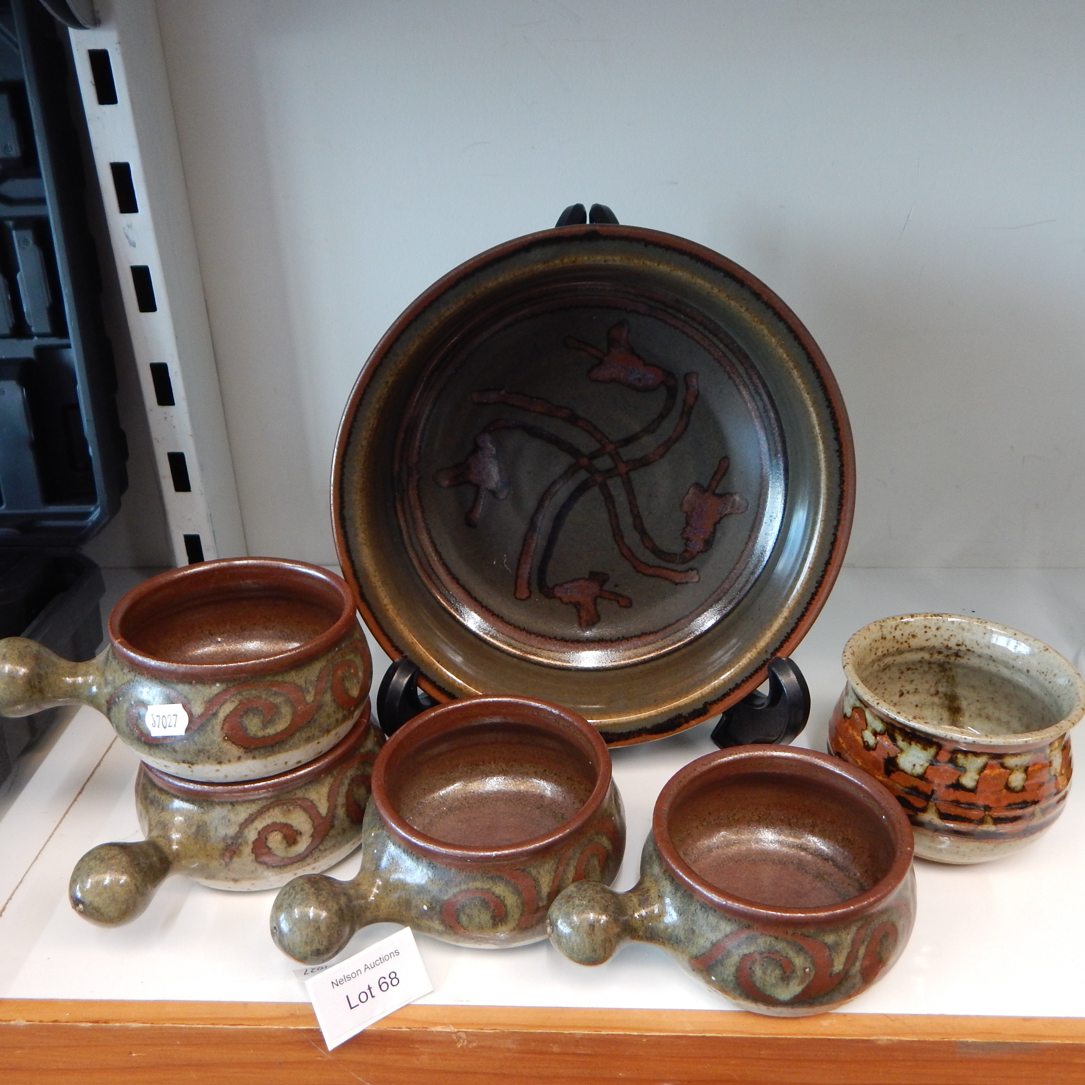 Burnay Pottery Oven Dish + 4 Stoneware Ramekins etc — sold at auction in New Zealand for $25