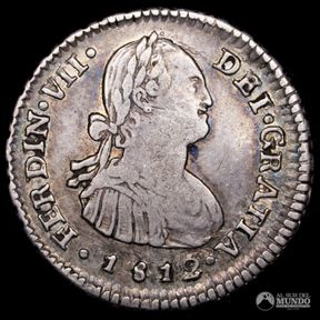 Chile, Santiago. 1 Real. 1812 (Fernando VII). FJ.