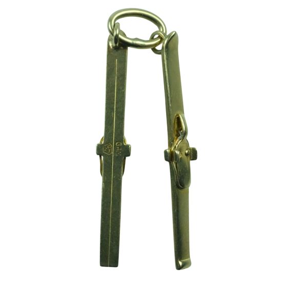 Snow Skis Charm in 9ct Yellow Gold