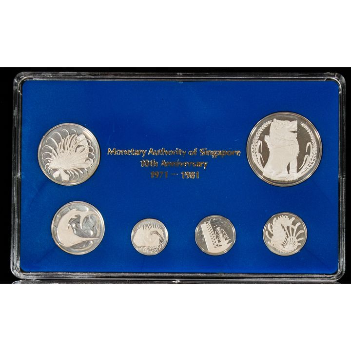 Singapore 1981 1cent -$1 Proof Silver Coin Set of 6