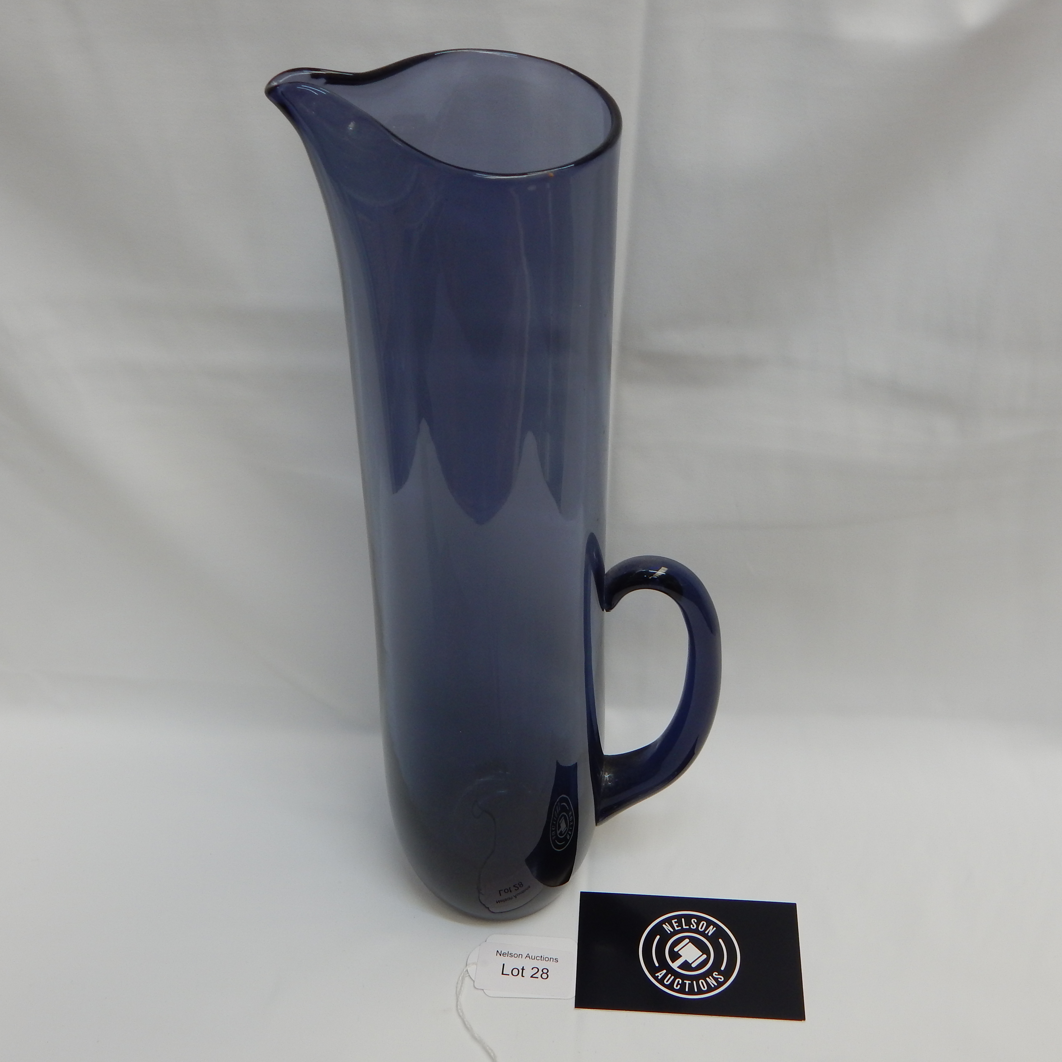 Mid Century Iittala (Finland) Tall glass Jug — sold at auction in New Zealand for $50