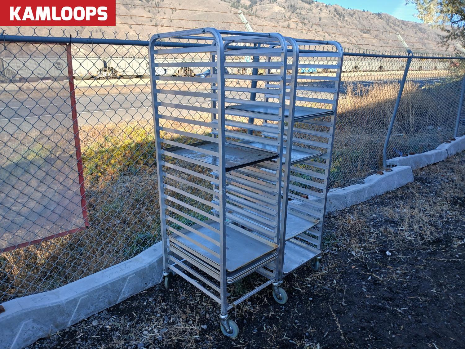(2) Commercial Bakers Racks & (12) Sheet Pans [25KG32005-024] | Team ...