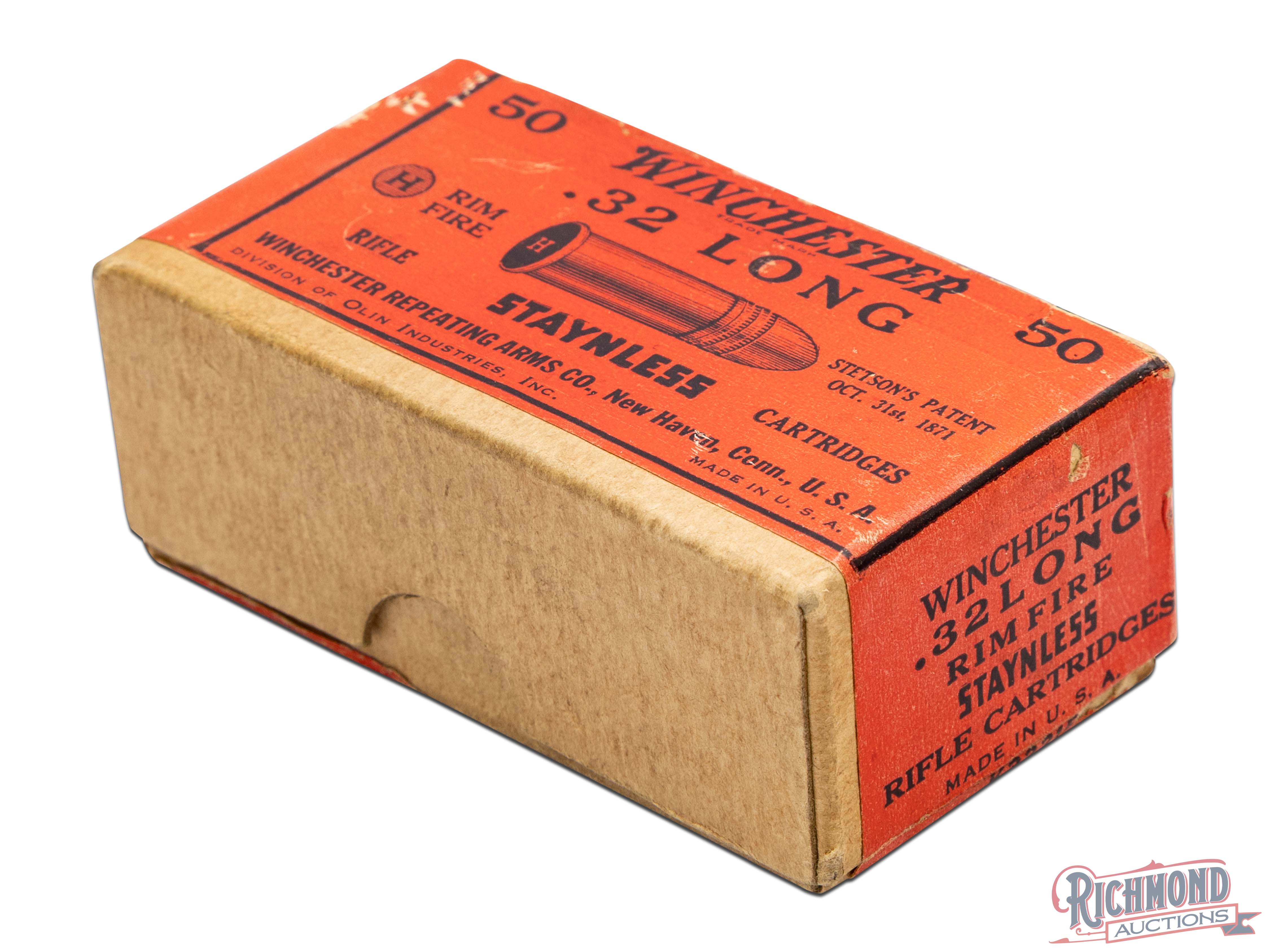 Partial Box Of Winchester .32 Long Staynless Rimfire Cartridges ...