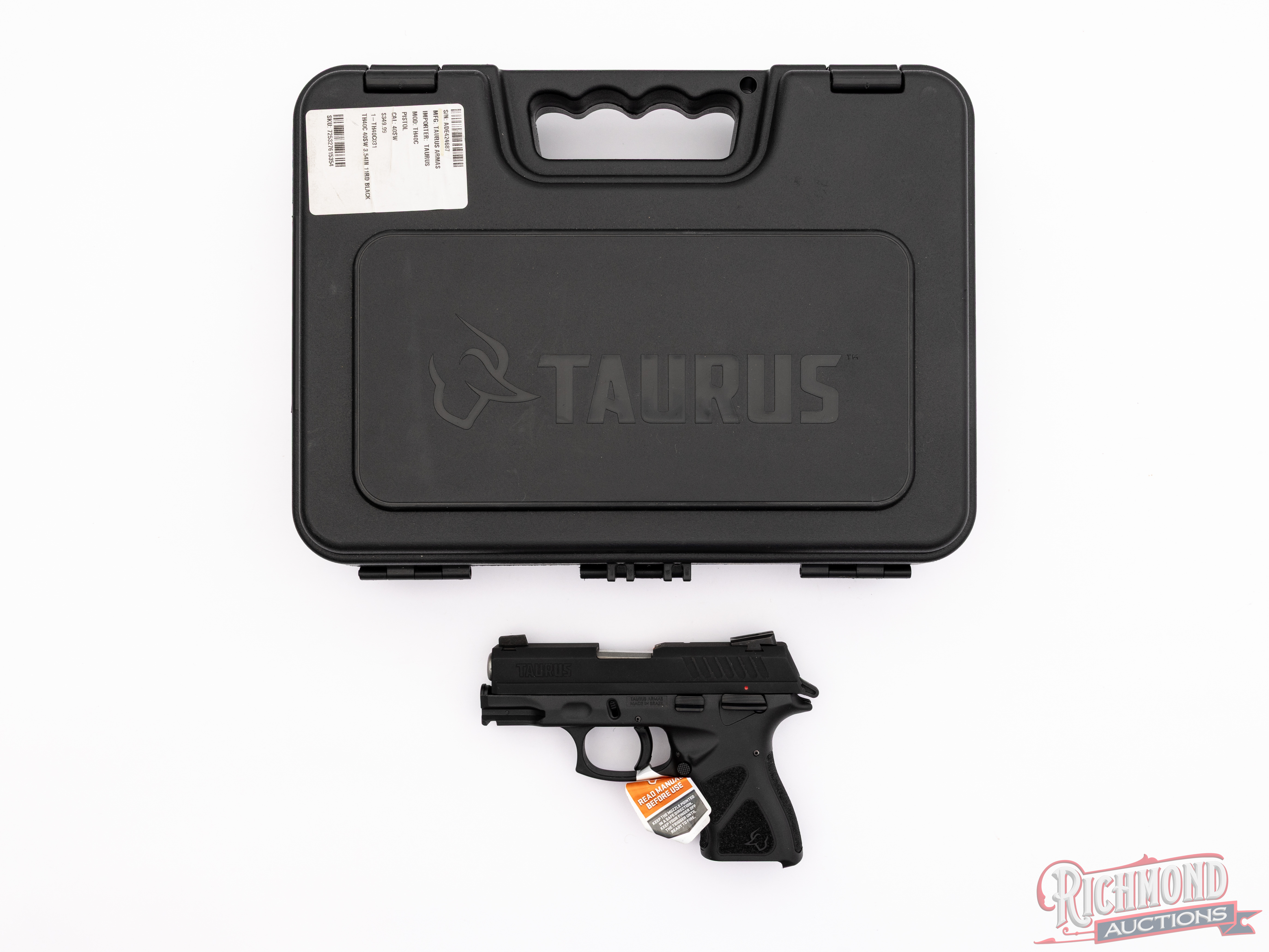 Taurus TH40C .40 S&W Semi-Auto Pistol In Original Case | Richmond Auctions
