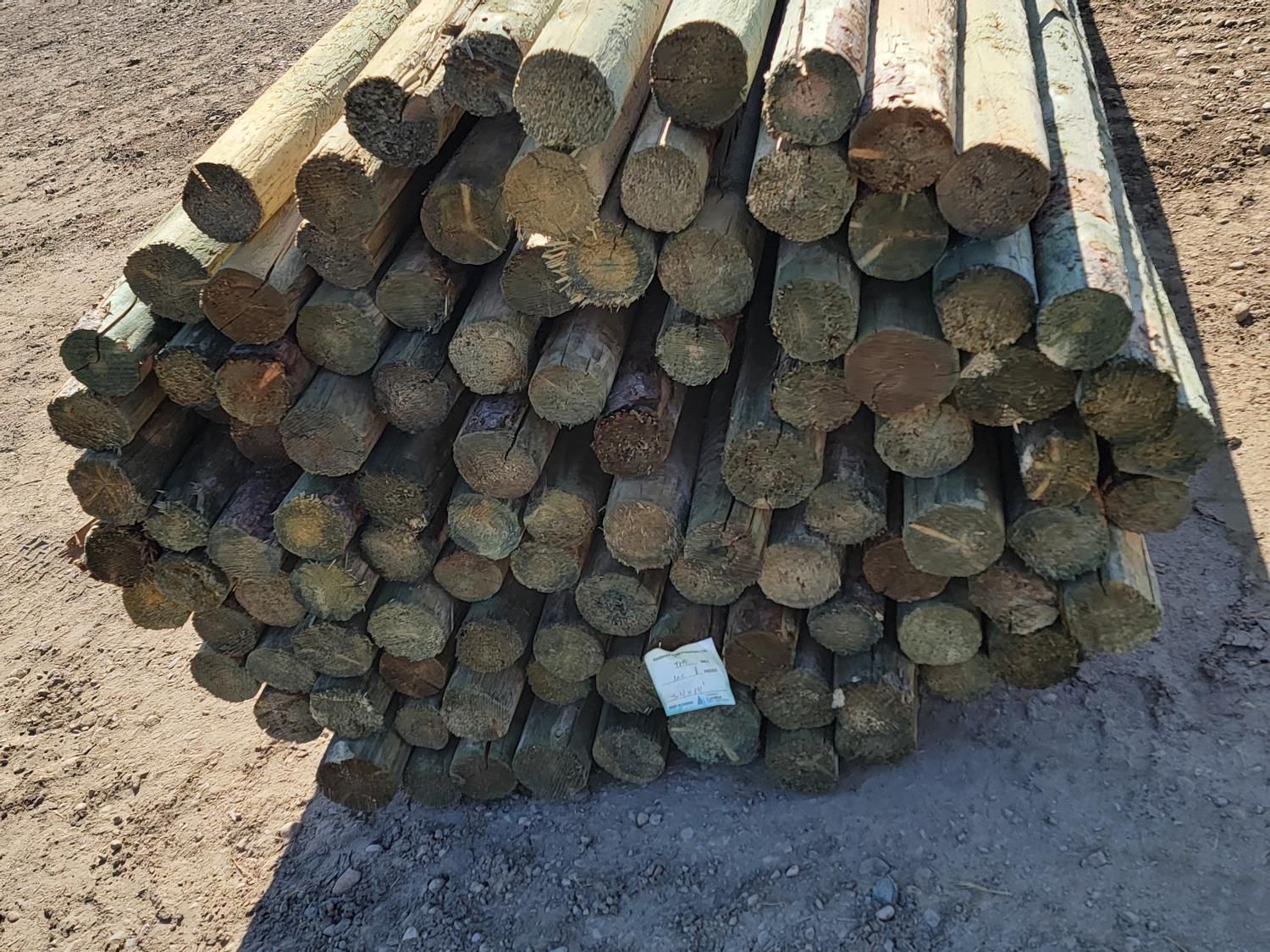 Jump Rails Treated (100) 3-4 Inch X 14 Ft Treated Fence Rails (Unused) [24DG03993-054 ...