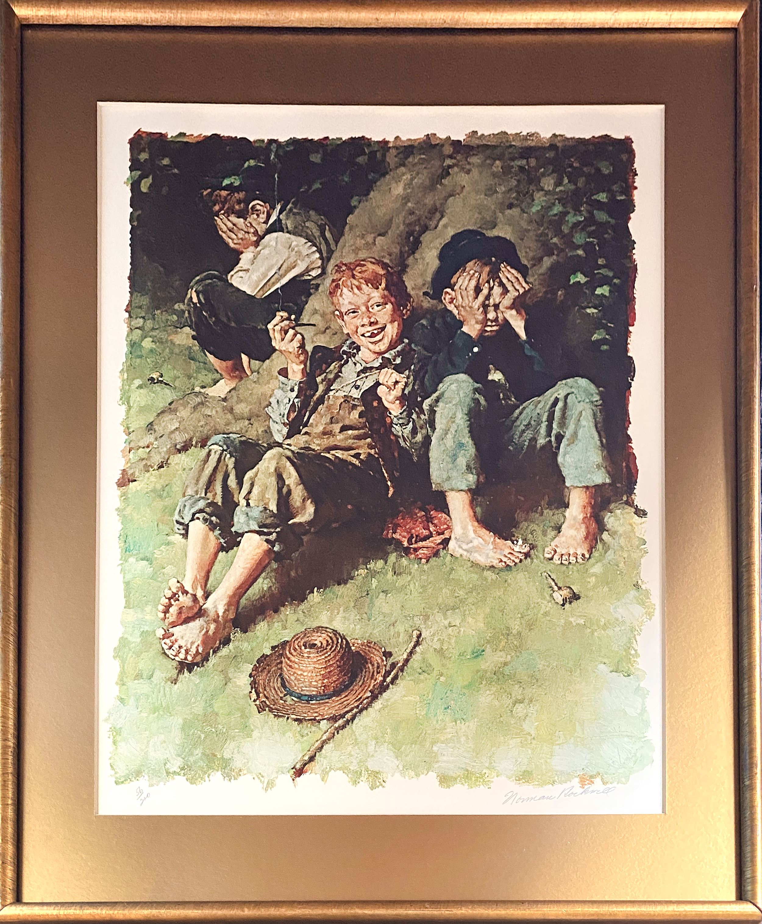Norman Rockwell Tom Sawyer Huck Finn Autographed Limited Edition