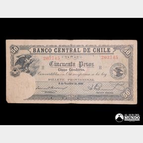 Chile, Banco Central. 50 Pesos. 1928.