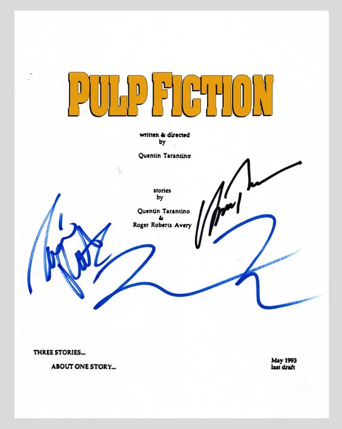 Pulp Fiction Cast Signed Script (3 Sigs) (ACOA Authentication) | Eaton ...