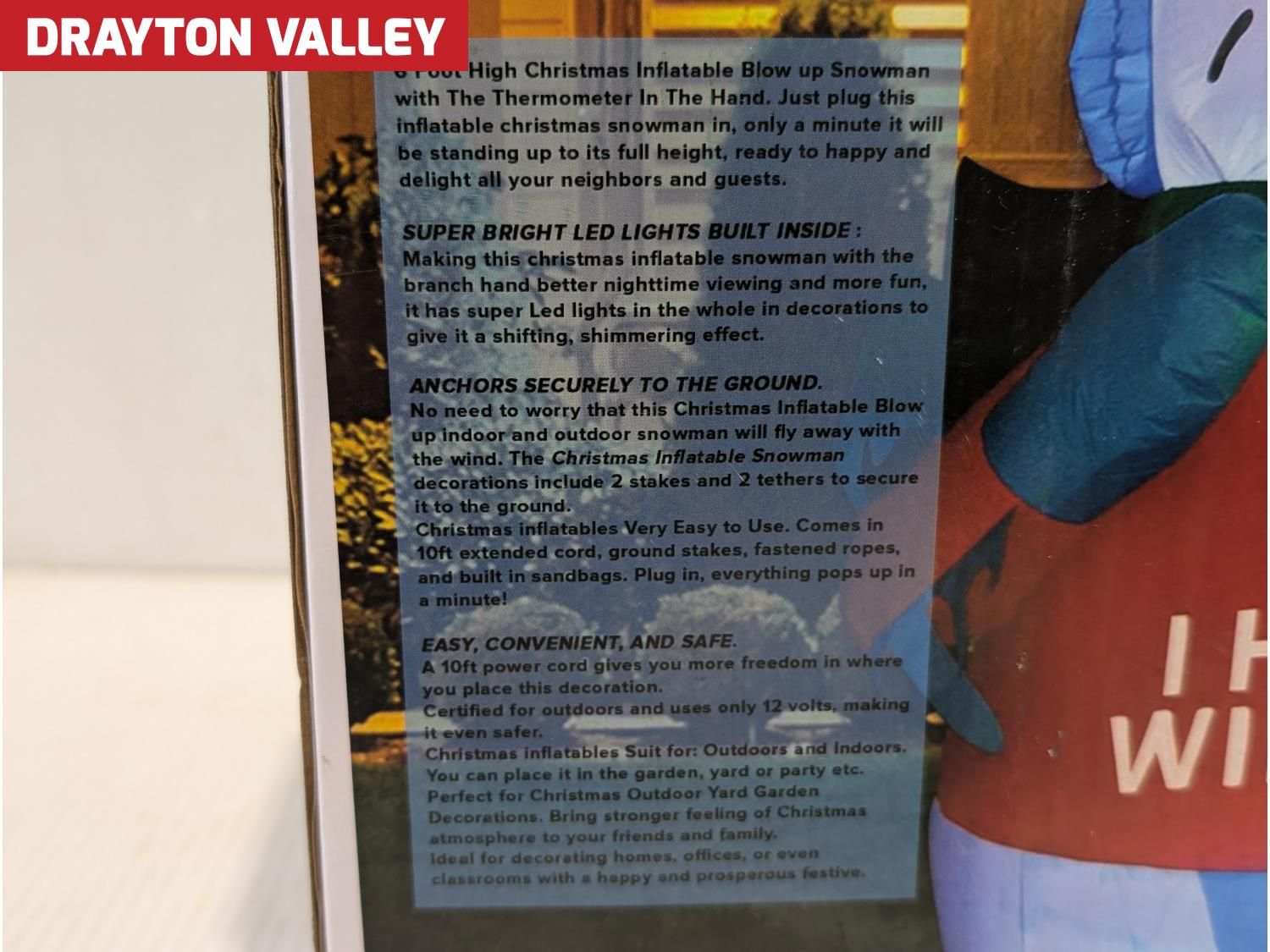 Solidfire LED 6 Ft LED Inflatable Snowman (Unused) [25JD05997-041 ...