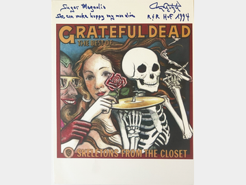 Grateful Dead Tom Constanten Signed "Skeletons from the Closet" Board Stock w/ Lyric (TPG)