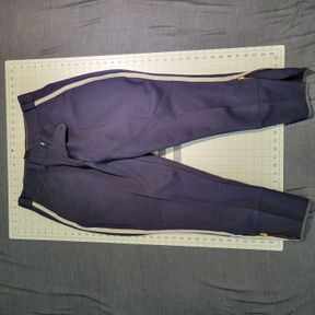 LAPD Wool Police Breeches, navy blue with 1" grey stripe, 36 Waist