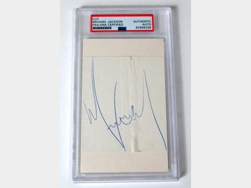 Michael Jackson Signed Cut Autograph (PSA/DNAS Encapsulated & JSA LOA)