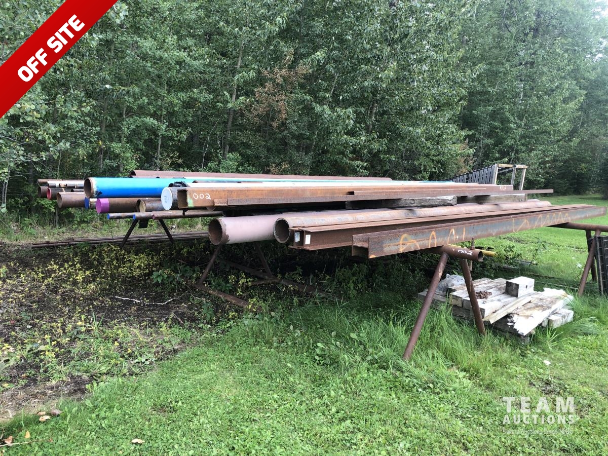 Qty of I-Beam, Pipe, Square Tubing and (2) Pipe Racks [23IC05006-002 ...
