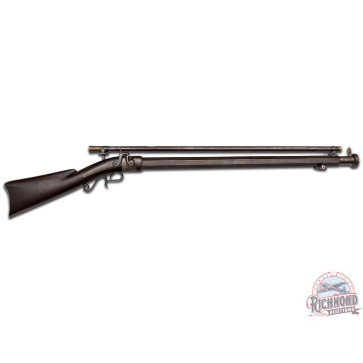 Civil War Era G.H. Ferris Utica NY Percussion Muzzleloader Heavy Bench Rifle