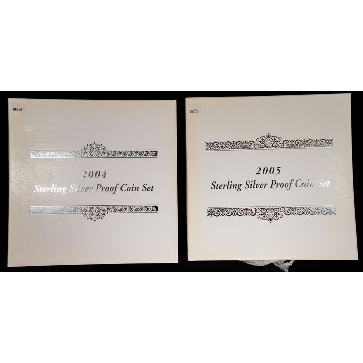 Singapore 2004,2005 Sterling Silver Proof Coin Set Total 2Set