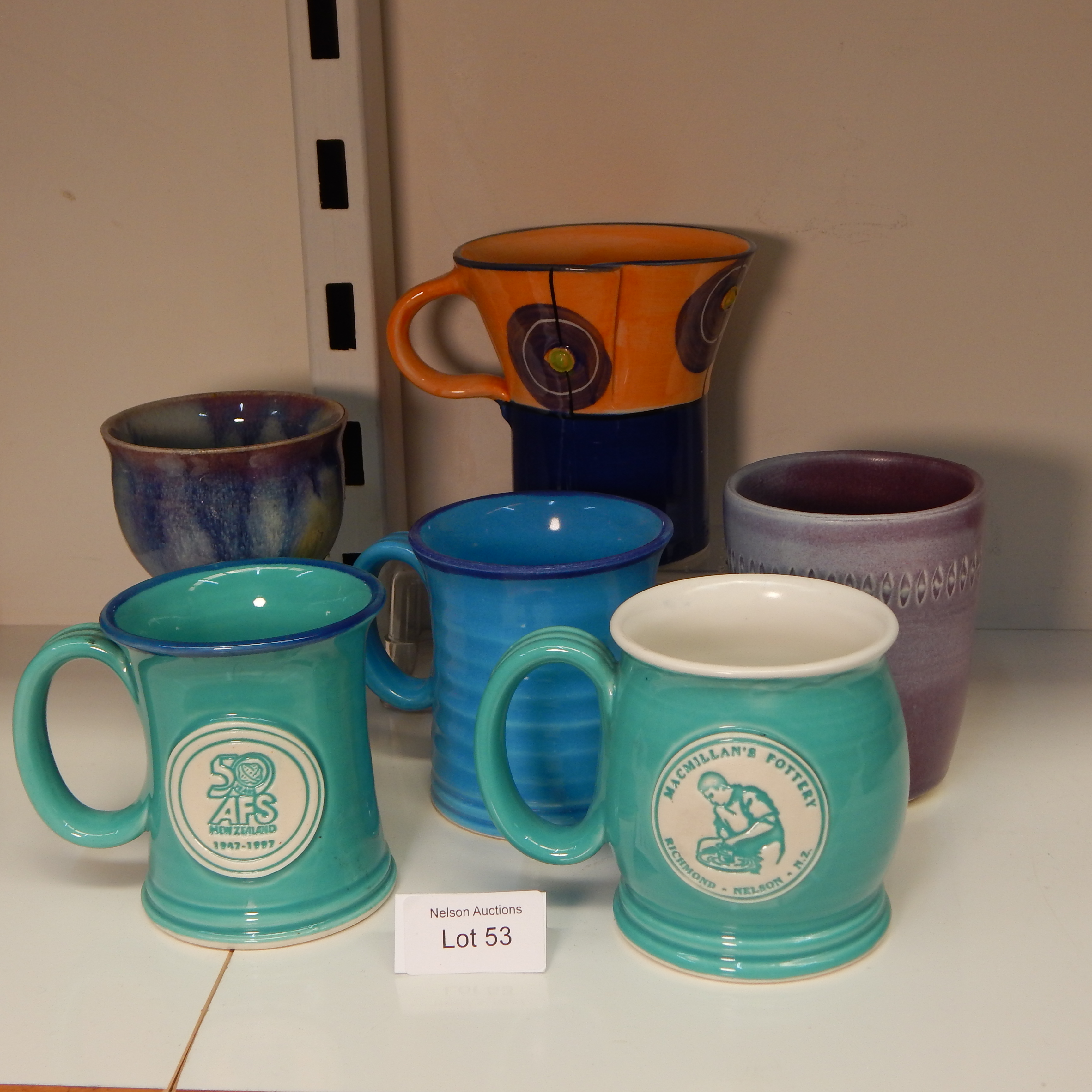Selection of drinking vessels incl Macmillan etc — sold at auction in New Zealand for $35