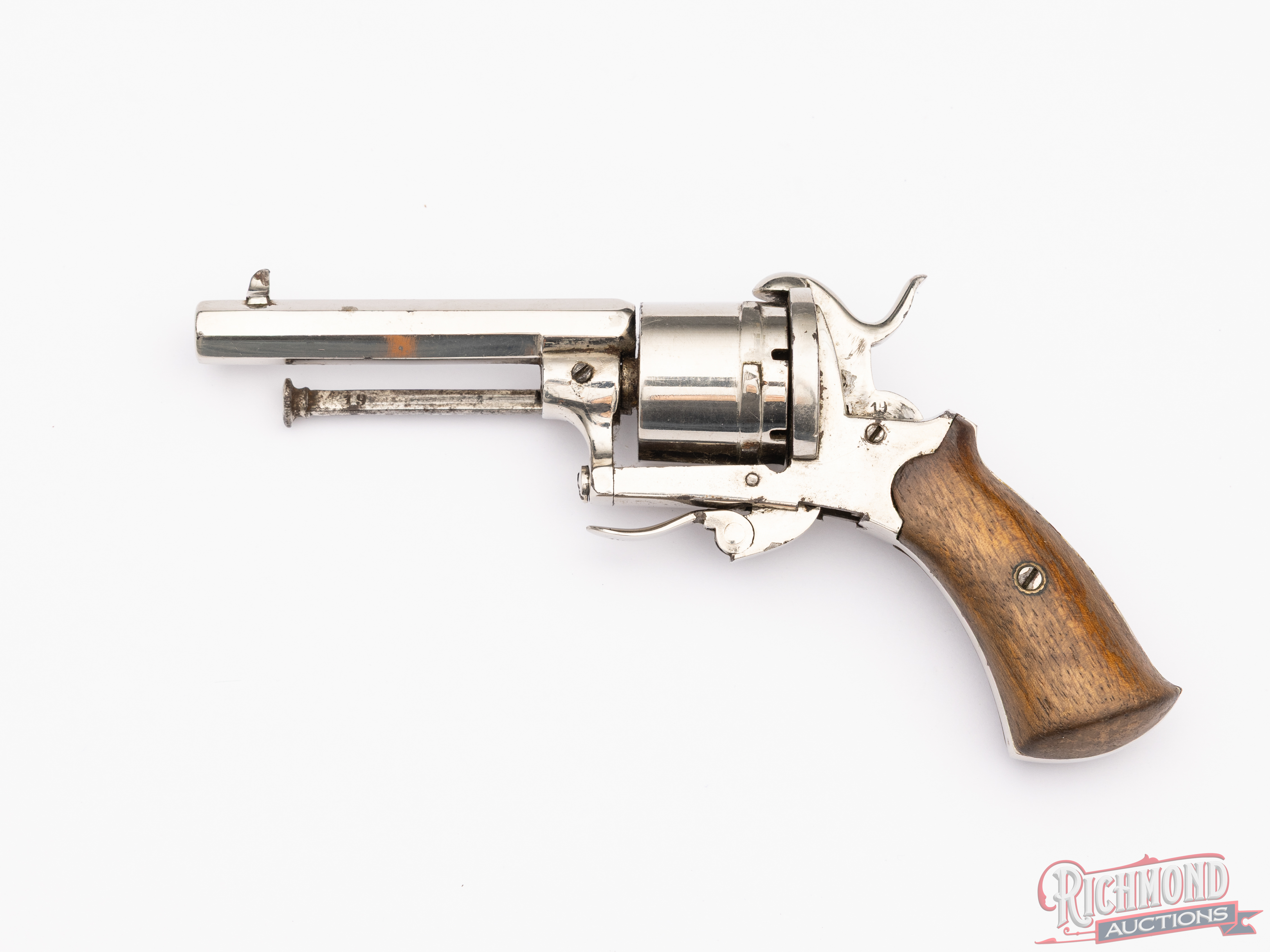 French Six Shot 7m/m Caliber Pinfire Revolver | Richmond Auctions