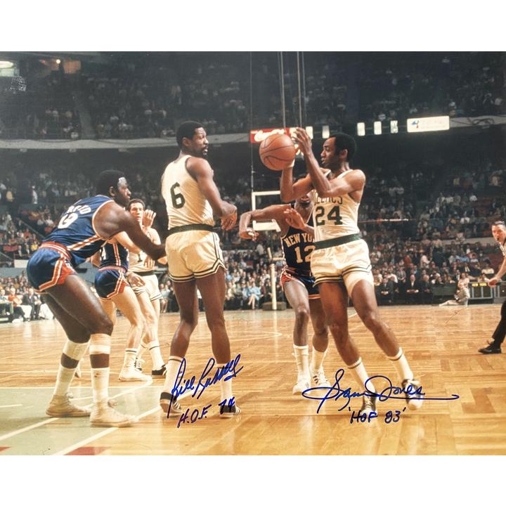 Bill Russell & Tom Heinsohn Autographed 16x20 Basketball Photo