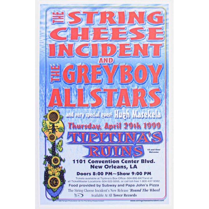 1999 String Cheese Incident Tipitina's Ruins Poster Mint 90