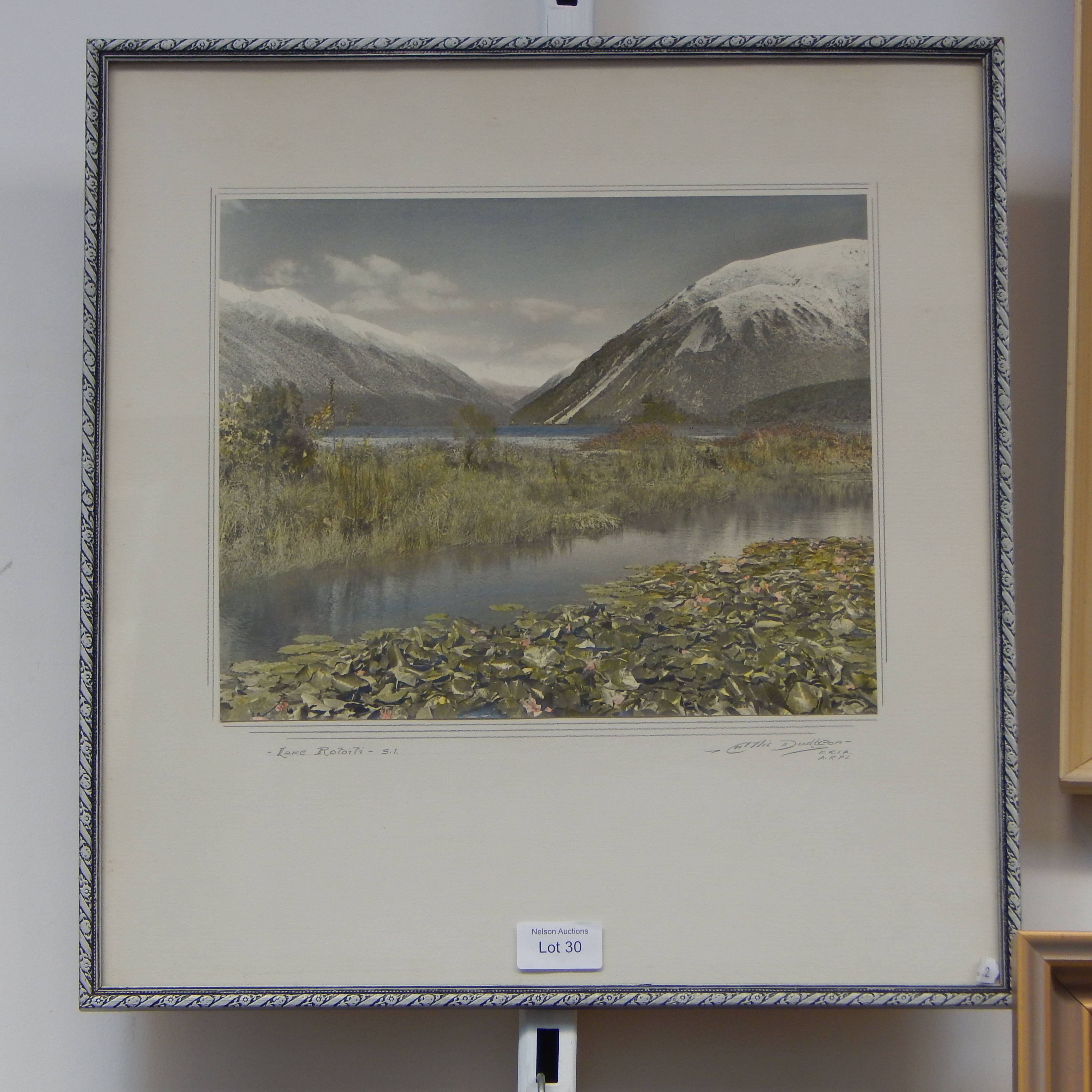 Ellis Dudgeon Lake Rotoiti SI - Coloured photo c1950 — sold at auction in New Zealand for $80