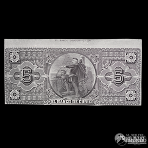 Chile, Banco de Curico. Prueba de reverso de 5 Pesos. S/F.