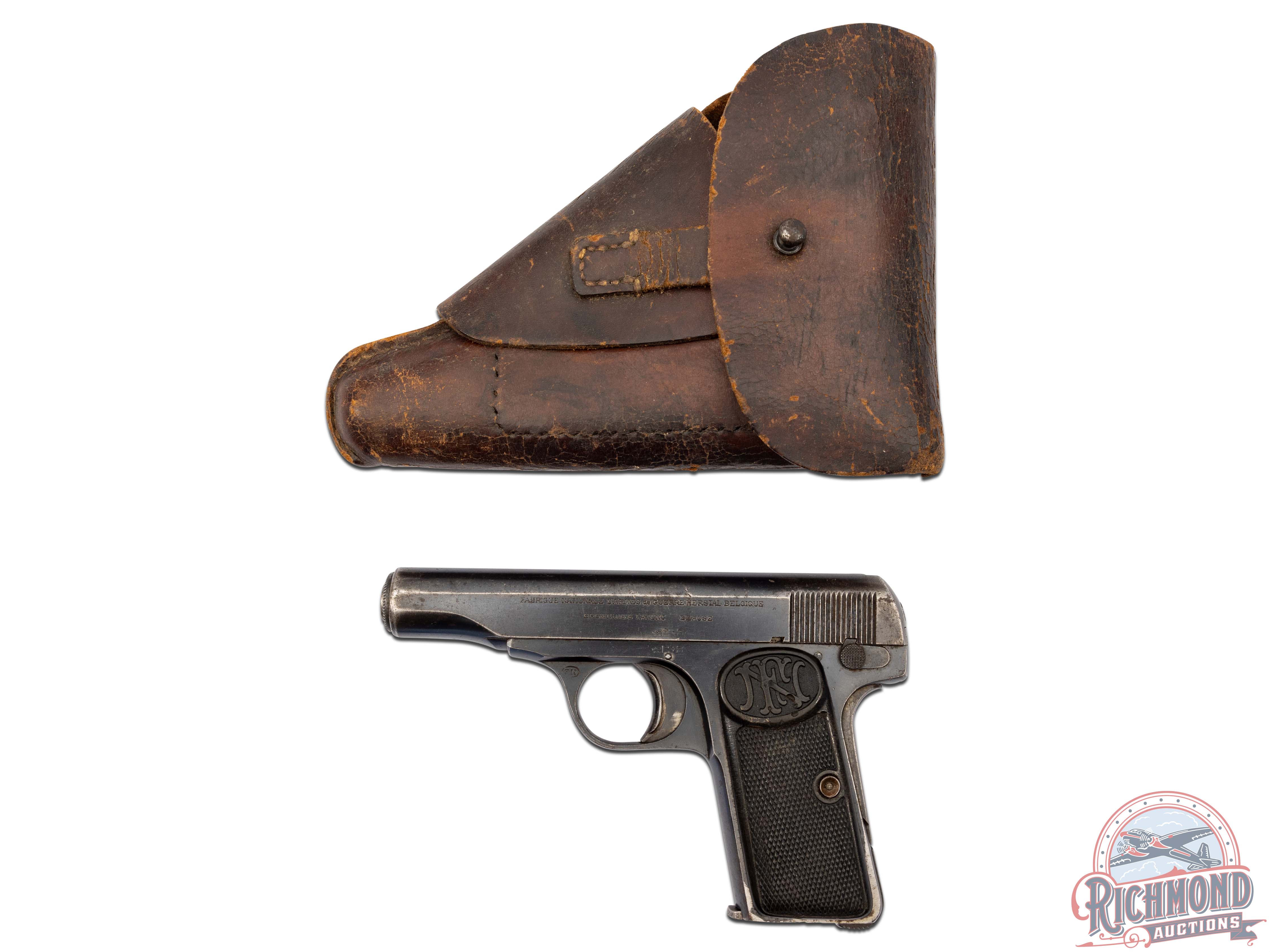 FN Browning Model 1910 .380 ACP Semi-Automatic Pistol with Leather ...