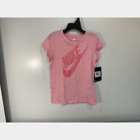 Nike - Youth Girl's Short Sleeve Tagless Graphic Print Logo Classic Tee - 6