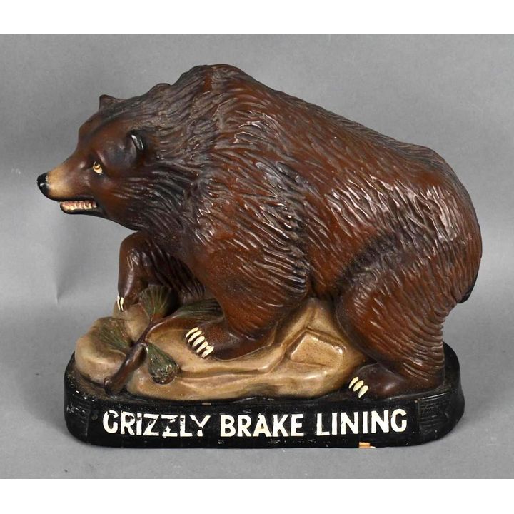 Grizzly Brake Lining Counter-Top Display Statue