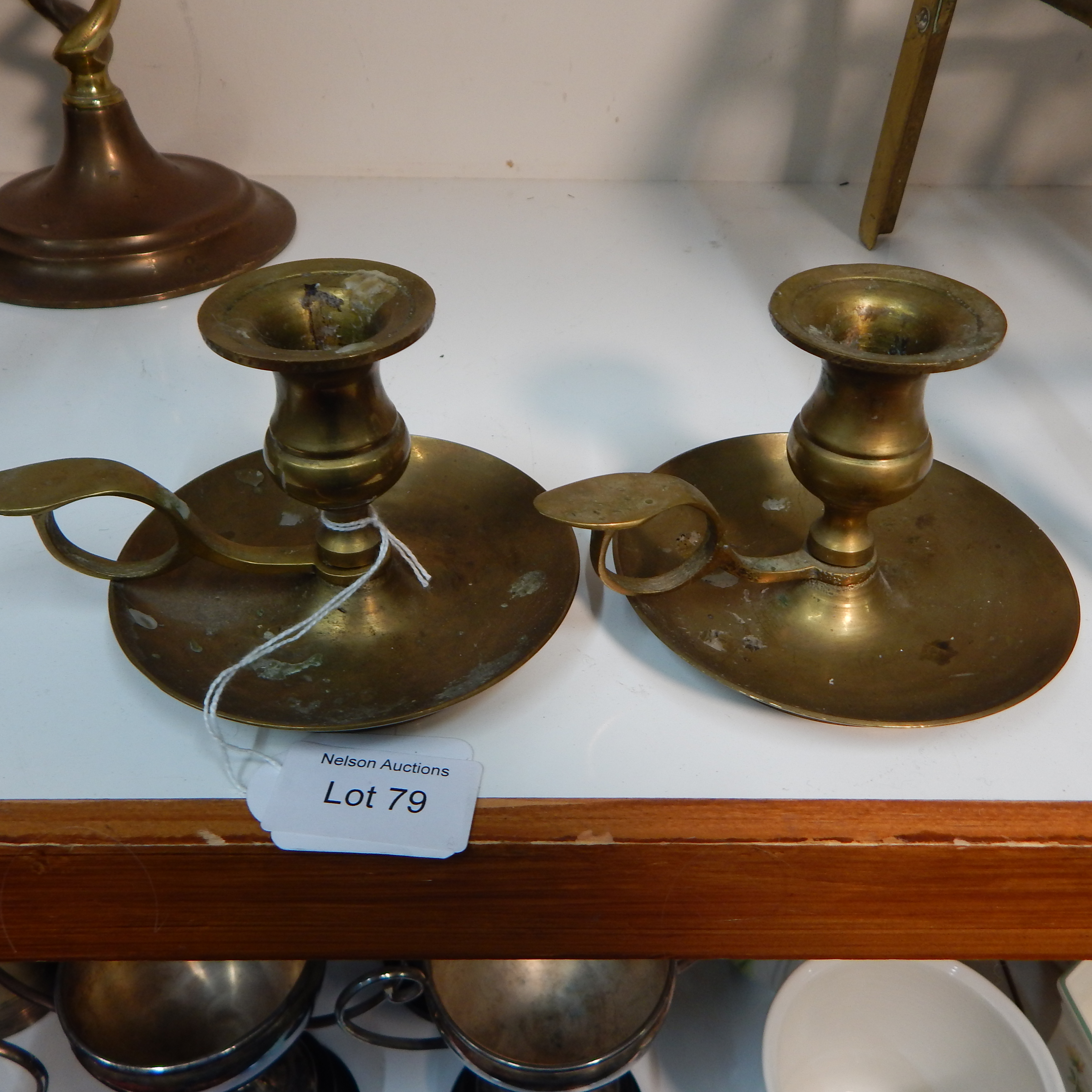 2 Brass Wee Willie Winkie Candle Holders — sold at auction in New Zealand for $20