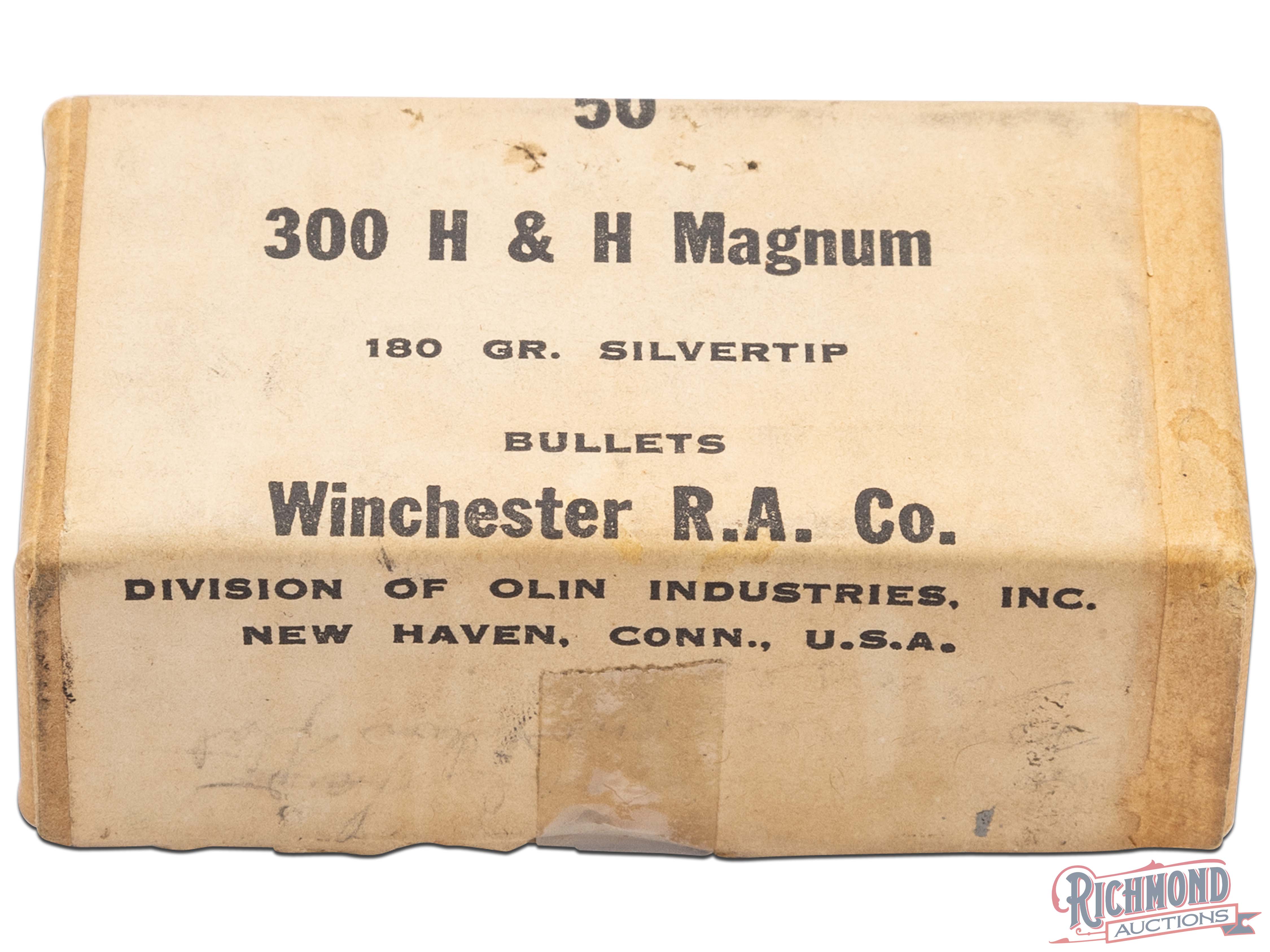 Full Box Of Winchester .300 H&H Magnum 180 Grain Silvertip Bullets ...